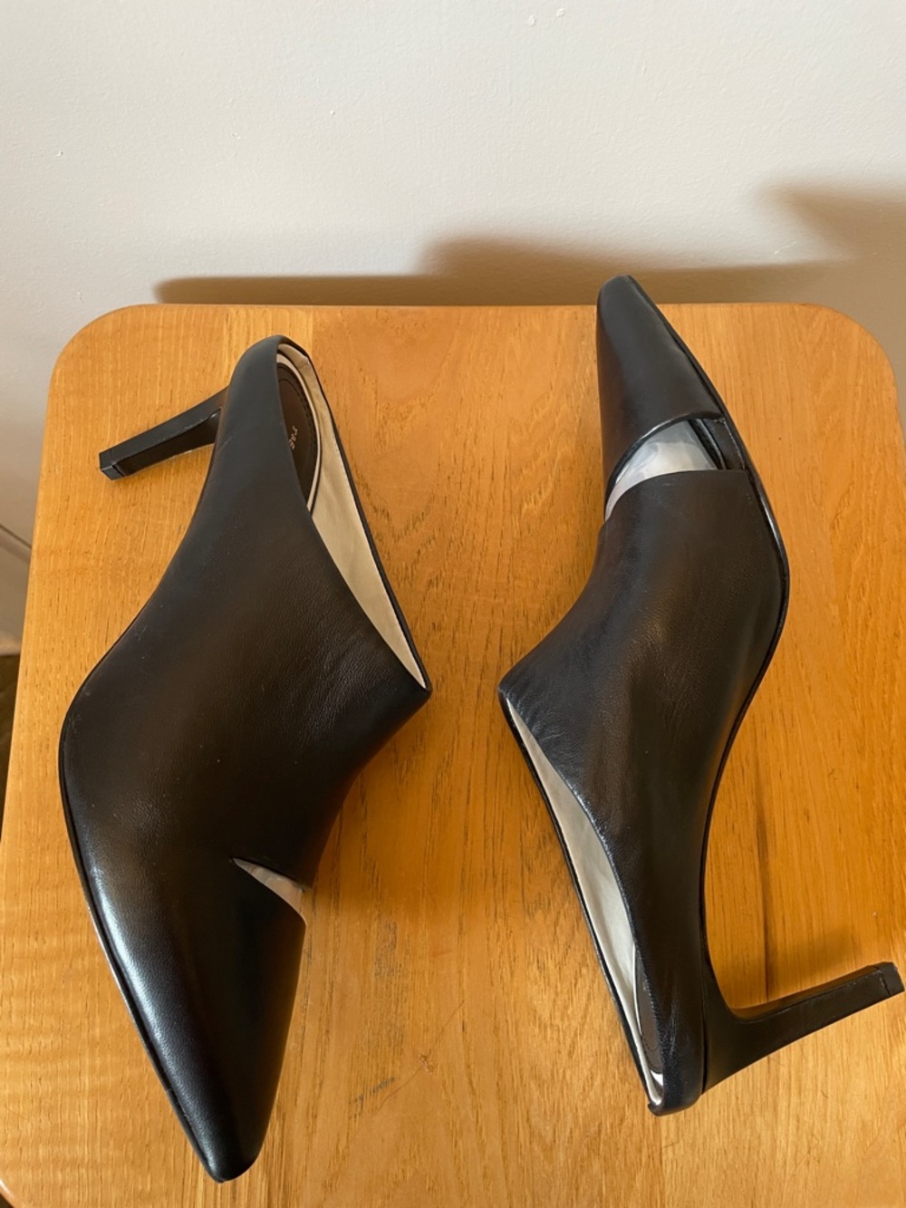 rag & bone Black Leather Pointed Toe Slip-On Mules Size 7 - Picture 4 of 5